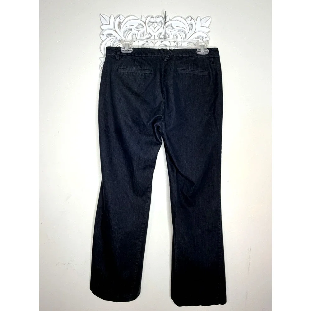 New York & Company Stretch Trouser Jeans Women's 8 Average Dark Wash Bootcut